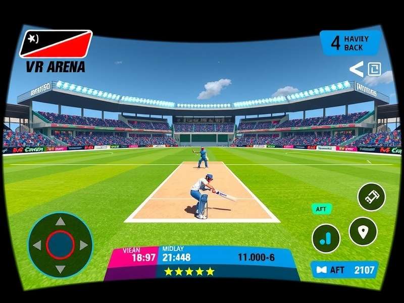 Indian VR Cricket Arena multiplayer match